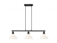  0305-LP BLK-VMG - Carver 3-Light Linear Pendant in Matte Black with Vintage Milk Glass